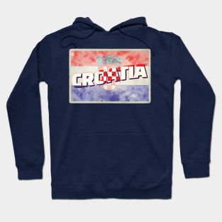 Croatia Vintage style retro souvenir Hoodie